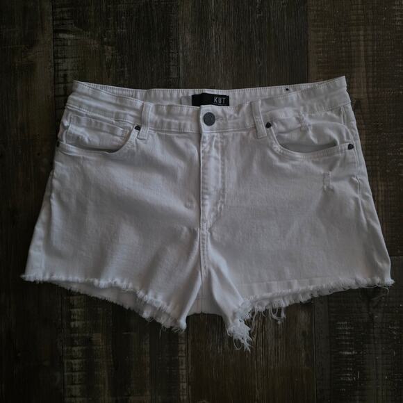 Kut from the Kloth Pants - Kut From the Kloth "Jane" White High-rise Shorts Size 12